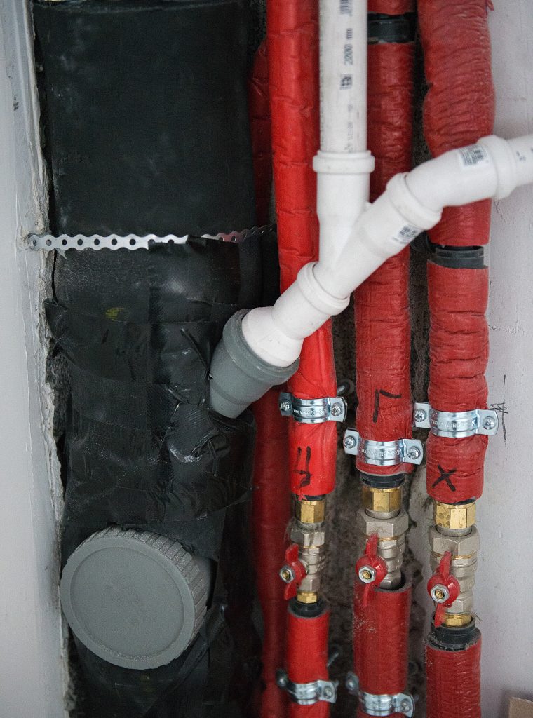water piping system install
